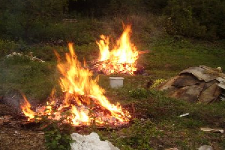 Háztáji égetés Salgótarjánban