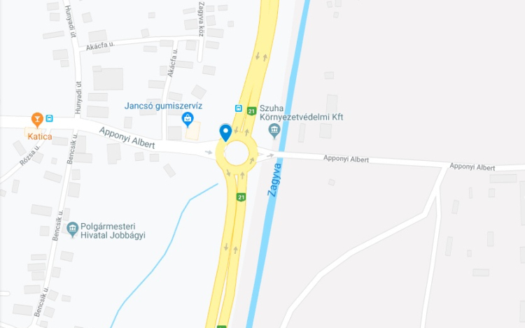 Baleset a jobbágyi körforgalomnál