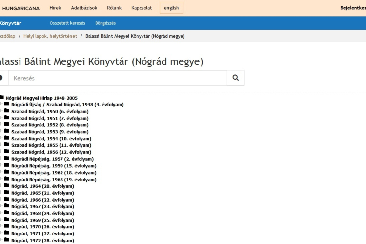 Interneten visszakereshetővé váltak a Nógrád Megyei Hírlap hírei