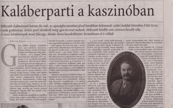 Húszéves a Mikszáth Társaság