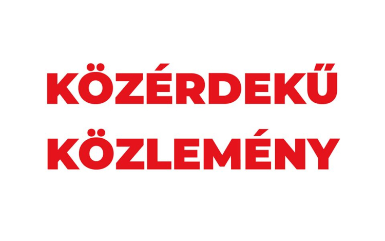 Fekete Zsolt közérdekű közleménye - 04. 16.