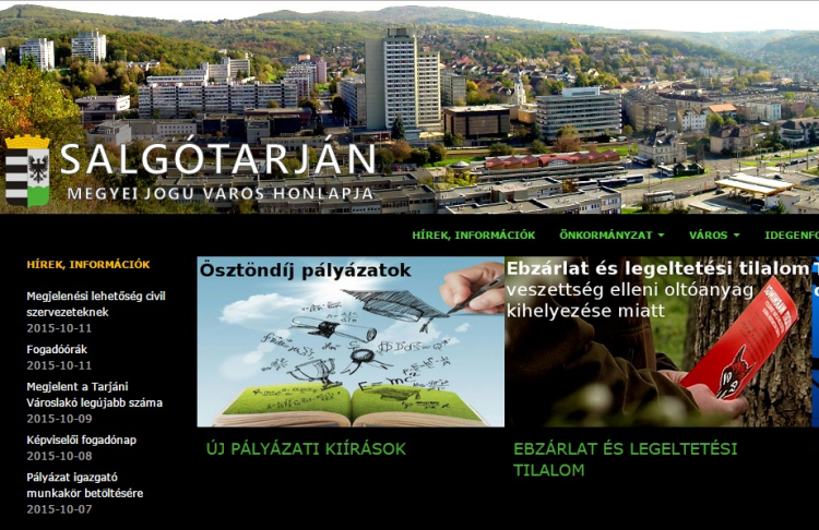 Civil szervezetek listája Salgótarján honlapján