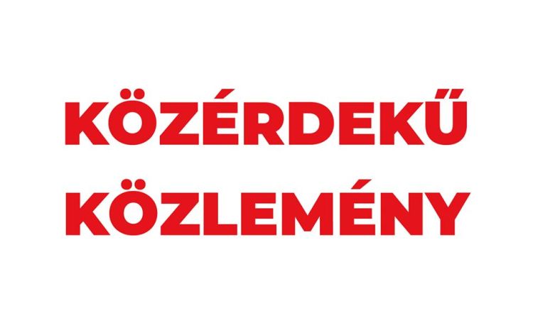 Fekete Zsolt közérdekű közleménye - 05.04.