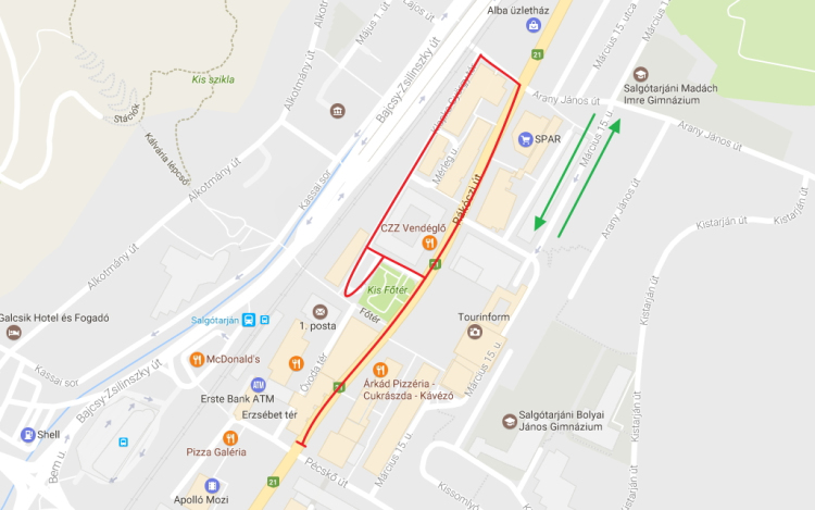 Ideiglenes forgalomkorlátozás Salgótarjánban