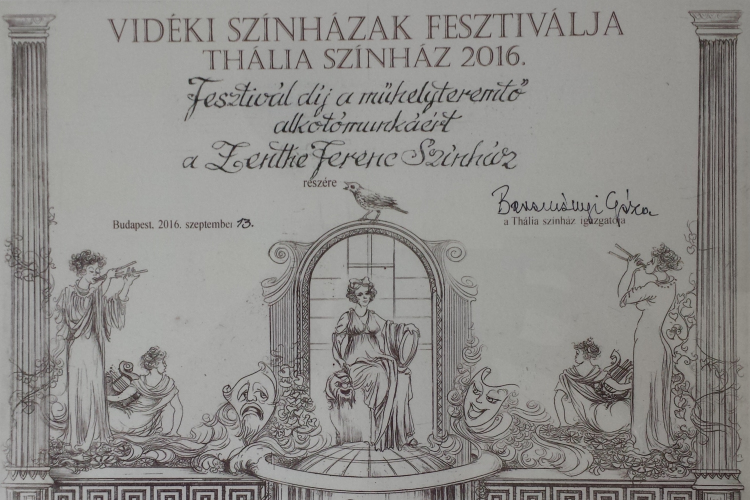 Fesztiváldíjat kapott a Zenthe Ferenc Színház