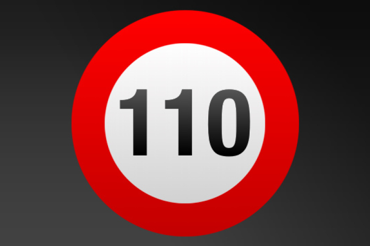 110 km/h-ra emelik a megengedett sebességet 