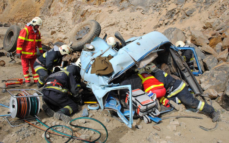 Parancsnoki ellenőrző gyakorlat a kőbányában