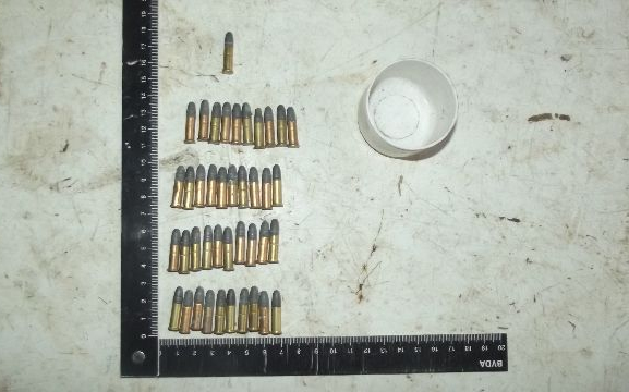 Lőszert és lőfegyvert tartott