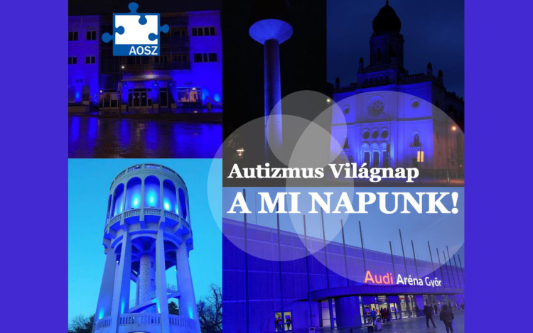 Az autizmus világnapja alkalmából kék színbe borul az ország több, jellegzetes épülete.