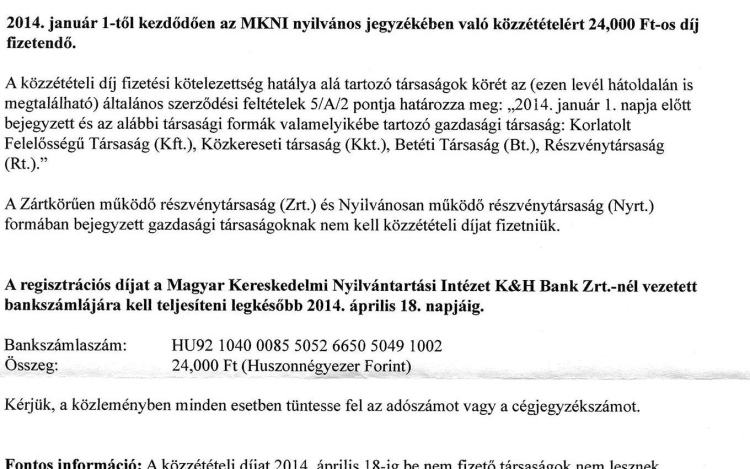 Vállalkozók figyelmébe: vigyázat, a levél félrevezető!