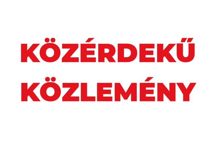 Fekete Zsolt közérdekű közleménye - 04. 14.