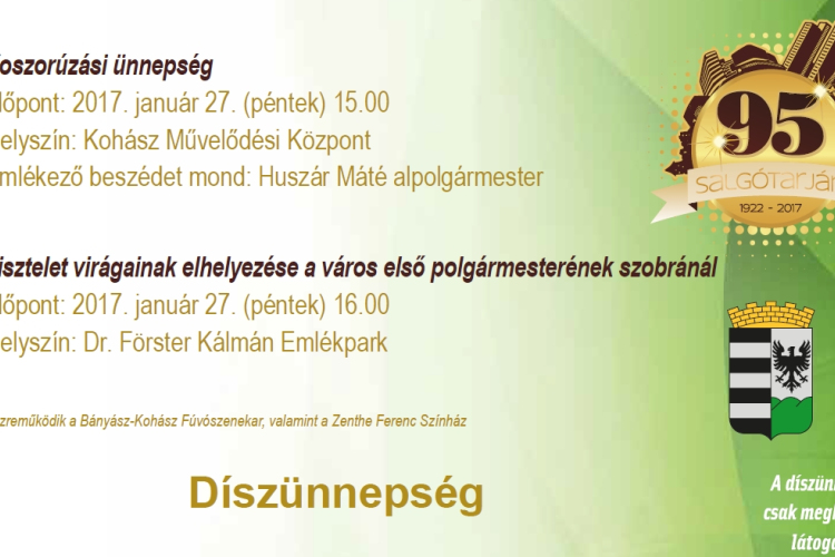 Salgótarján 95 éve város