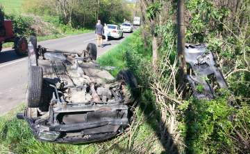 Baleset Nézsa és Nógrádsáp között