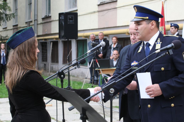 Elismerés a rendész növendékeknek